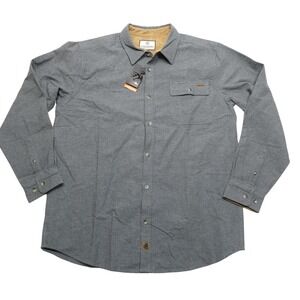 Legendary Whitetails Buck Camp Shirt Mens XLT Gray Flannel Button Front Tall
